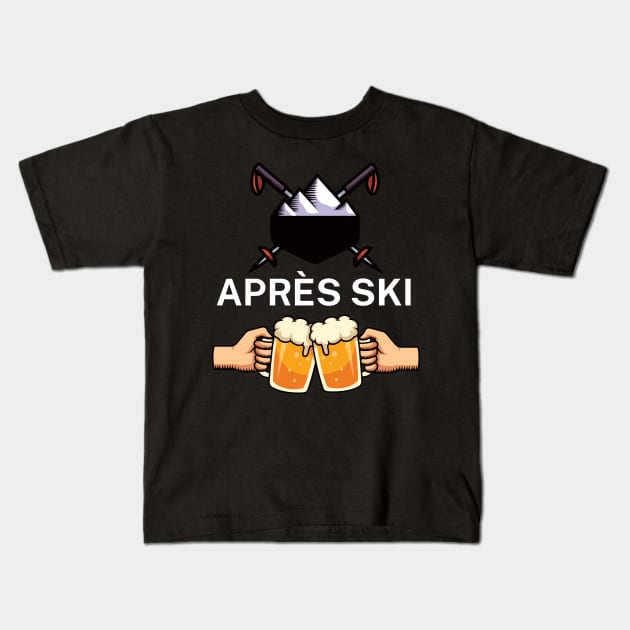 Après ski Kids T-Shirt by maxcode